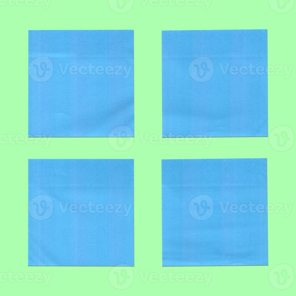 collection of colorful variety post note paper note reminder sticky notes pin paper blue on cork bulletin board. empty space for text. photo