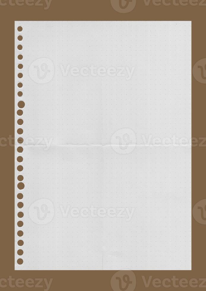 white Paper in Dots Pattern. Paper texture background, grid book , dot paper photo