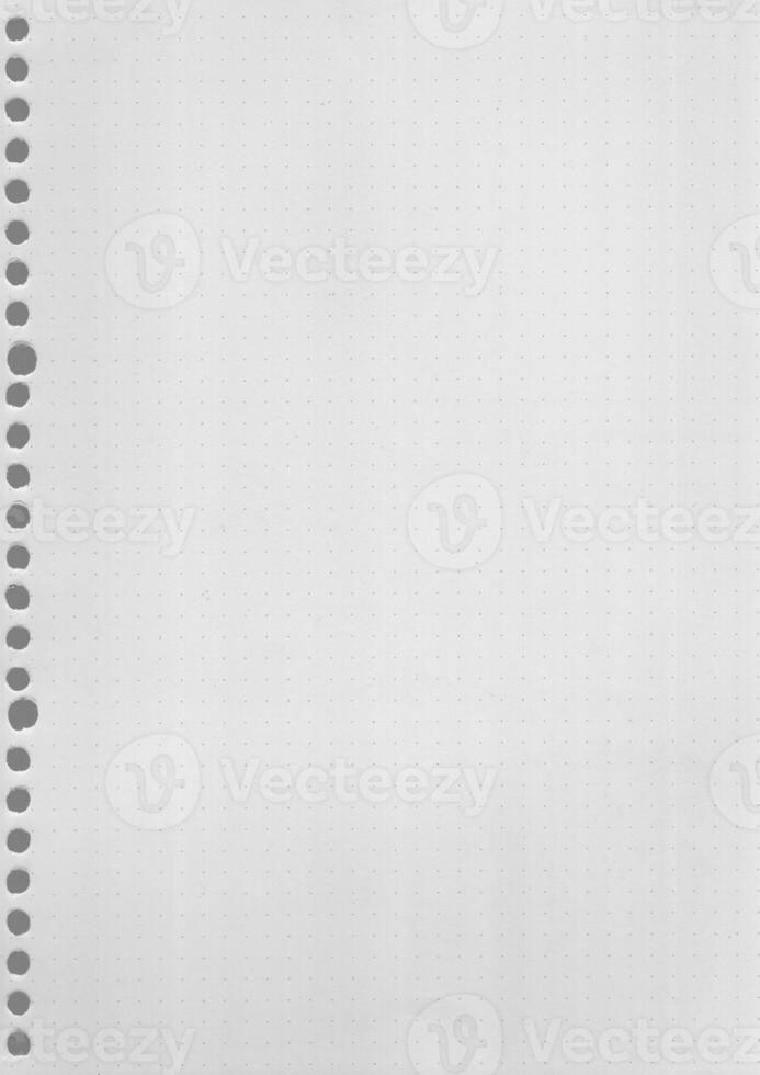 white Paper in Dots Pattern. Paper texture background, grid book , dot paper photo