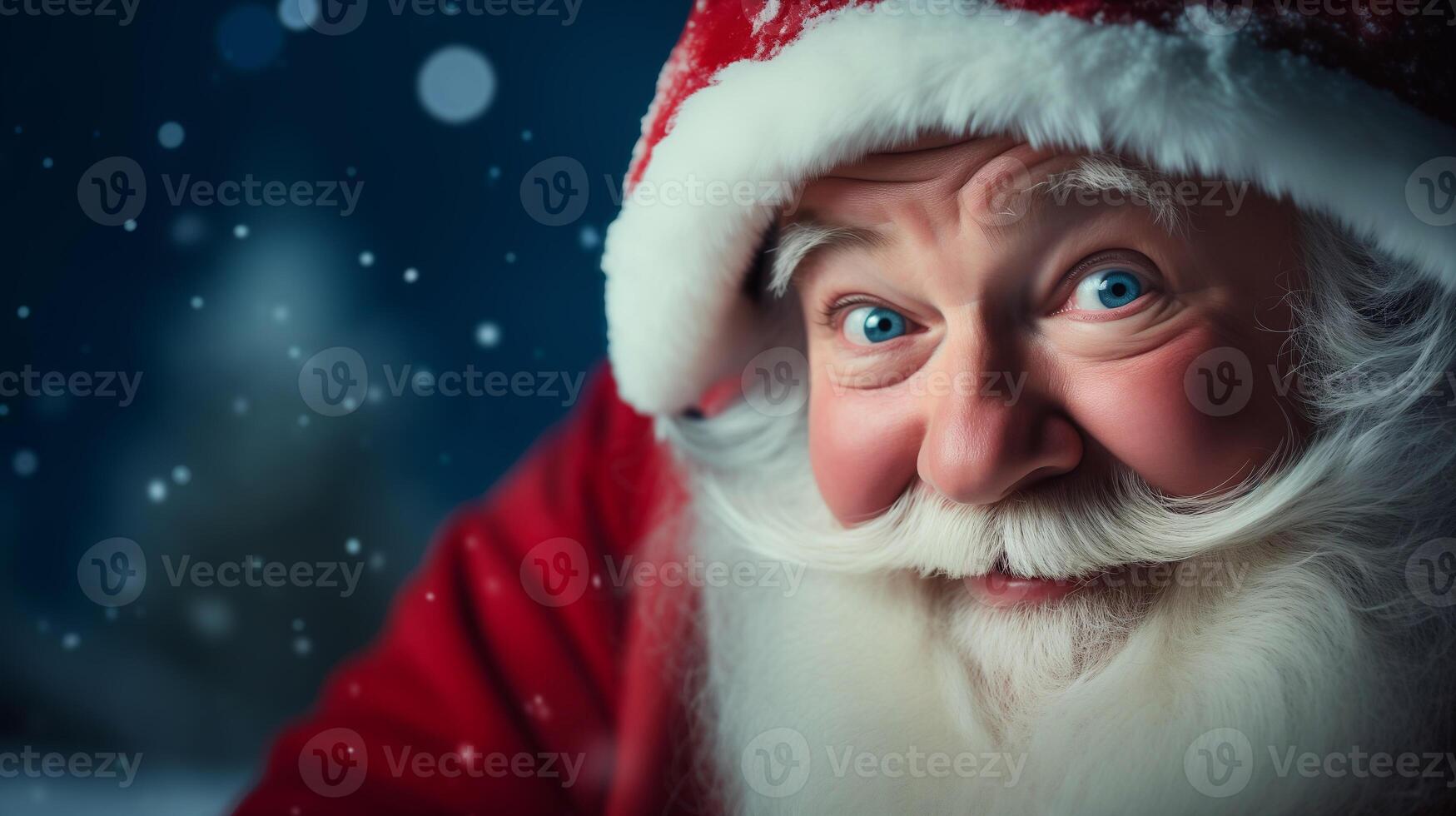 Santa claus smiling and looking at the camera photo