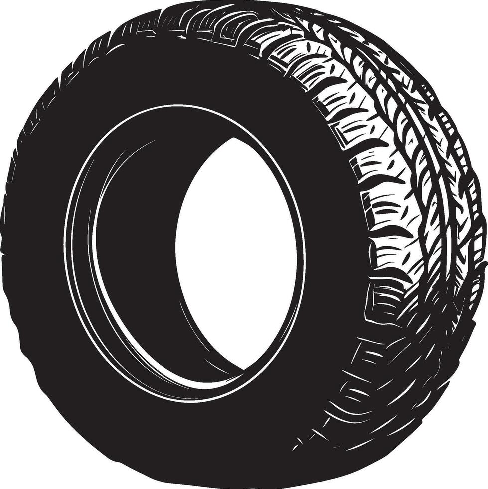New tire clean simple icon silhouette black vector