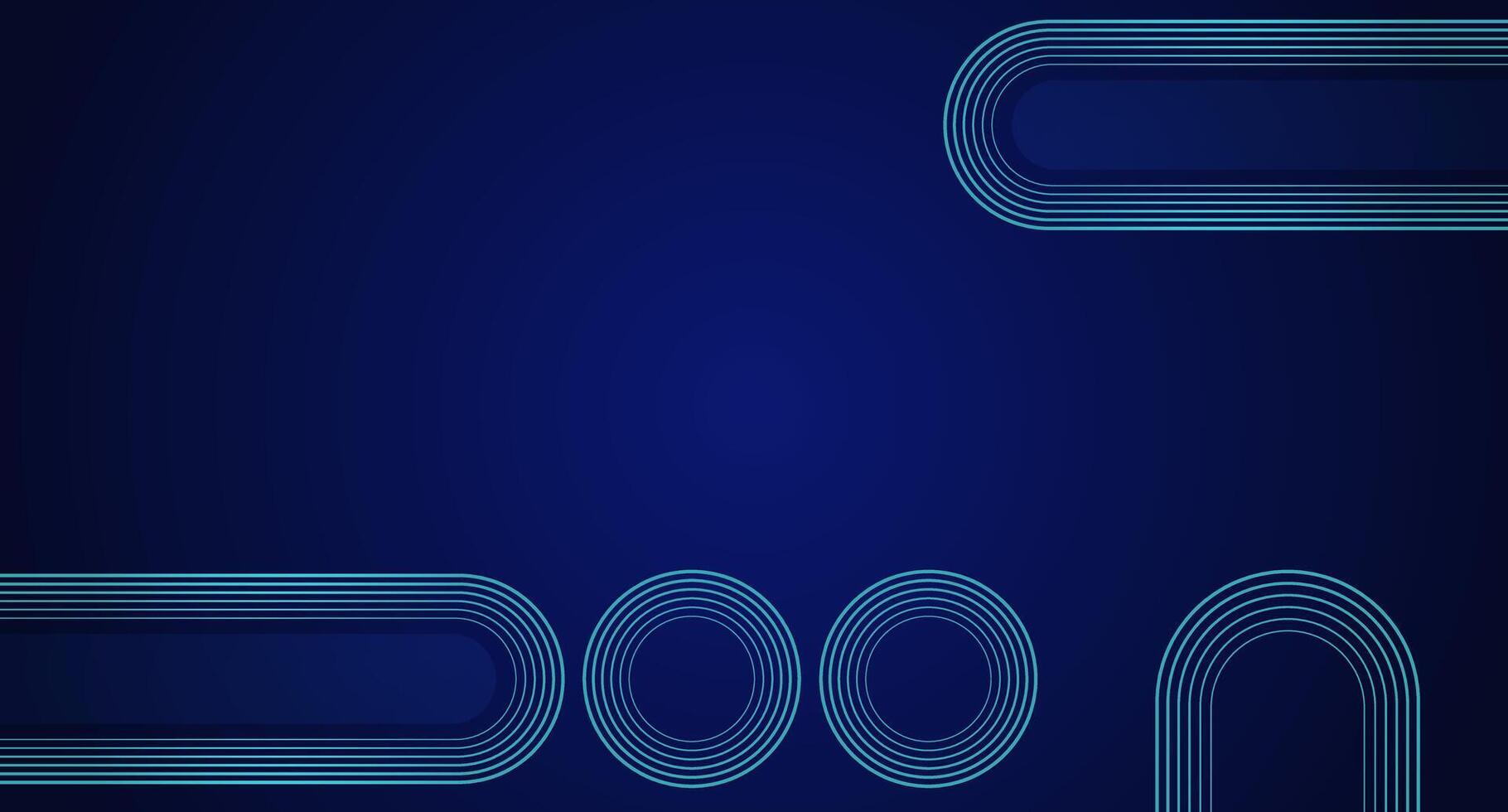Abstract circle line on dark blue background, geometric background illustration suitable for presentations, posters, banners, flyers and letter headers. vector