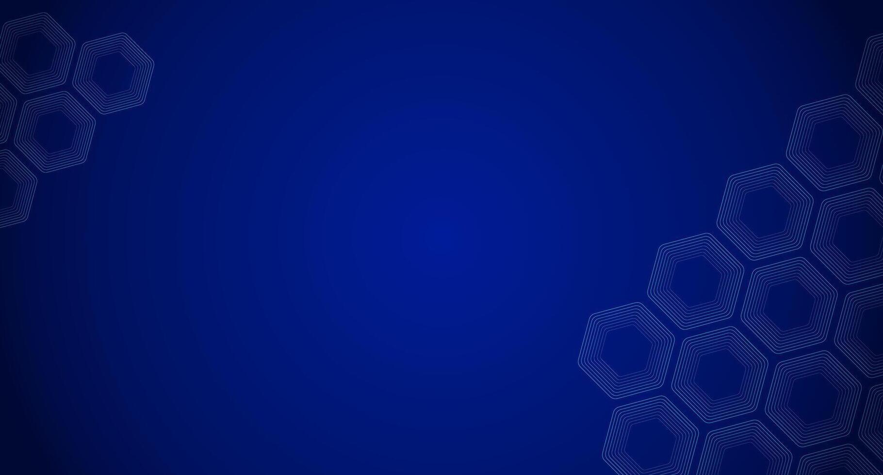 Abstract hexagon line on dark blue background, geometric background suitable for banners, presentations, events, websites about modern technology. vector