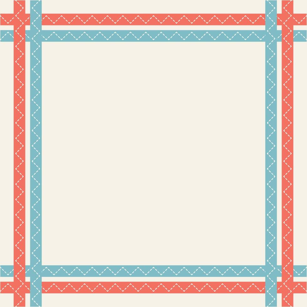 Pastel knitwear winter fashion pattern square frame on cream color background have blank space. vector
