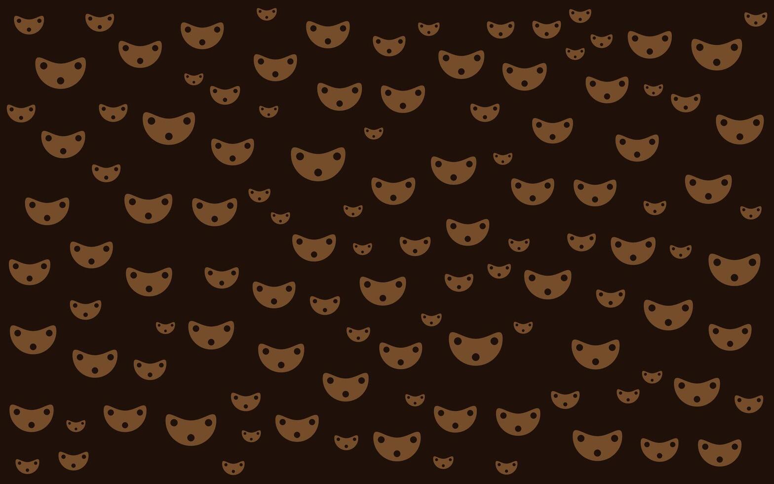 A brown and white pattern with bears on it vector