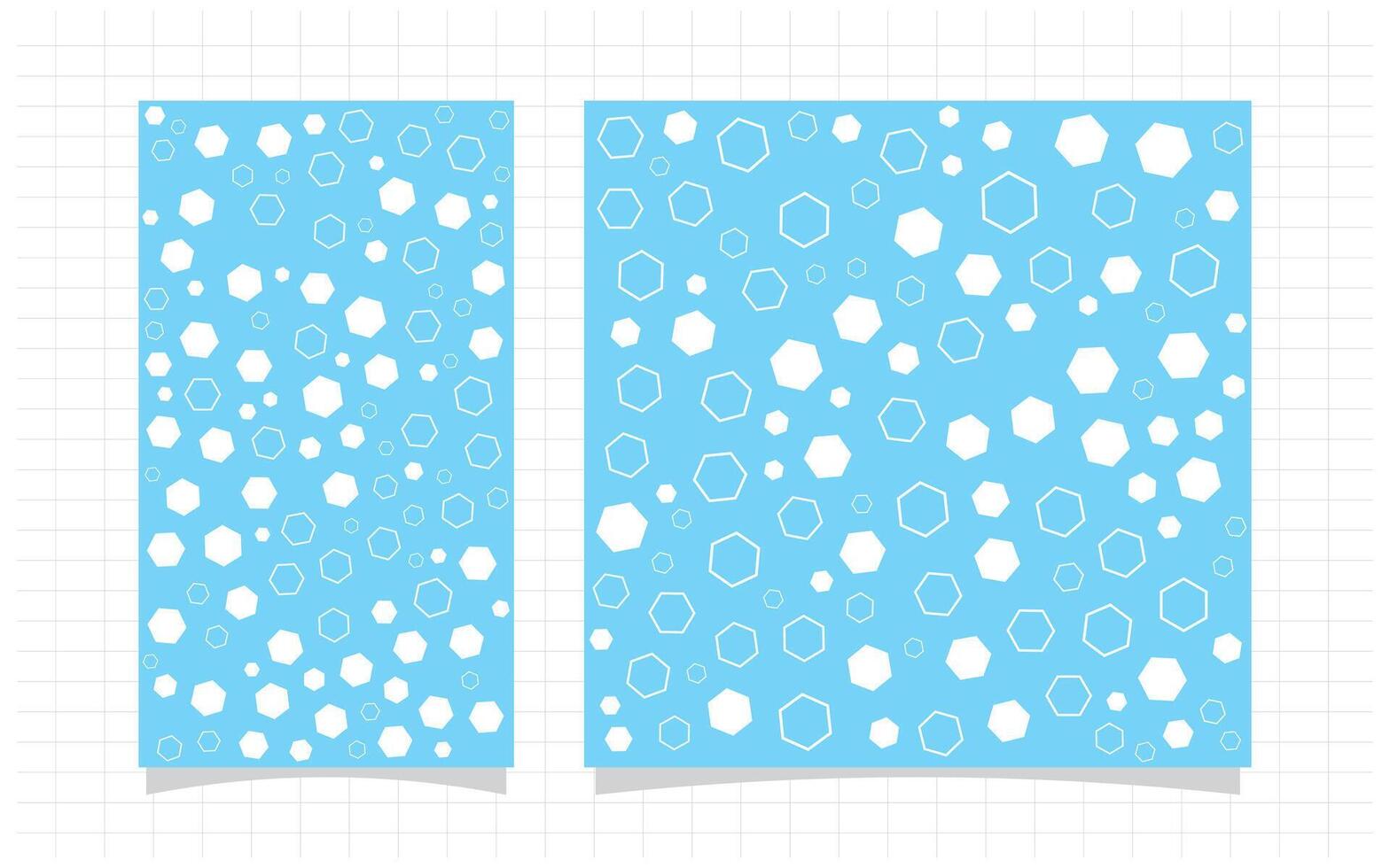 Two blue and white polka dot patterned paper vector