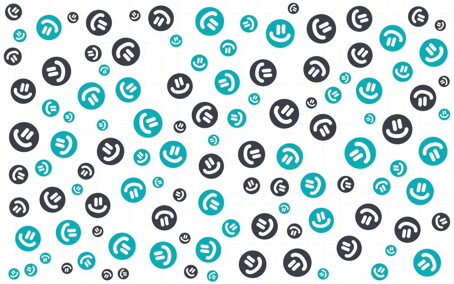 A pattern of circles with the letters e and o vector