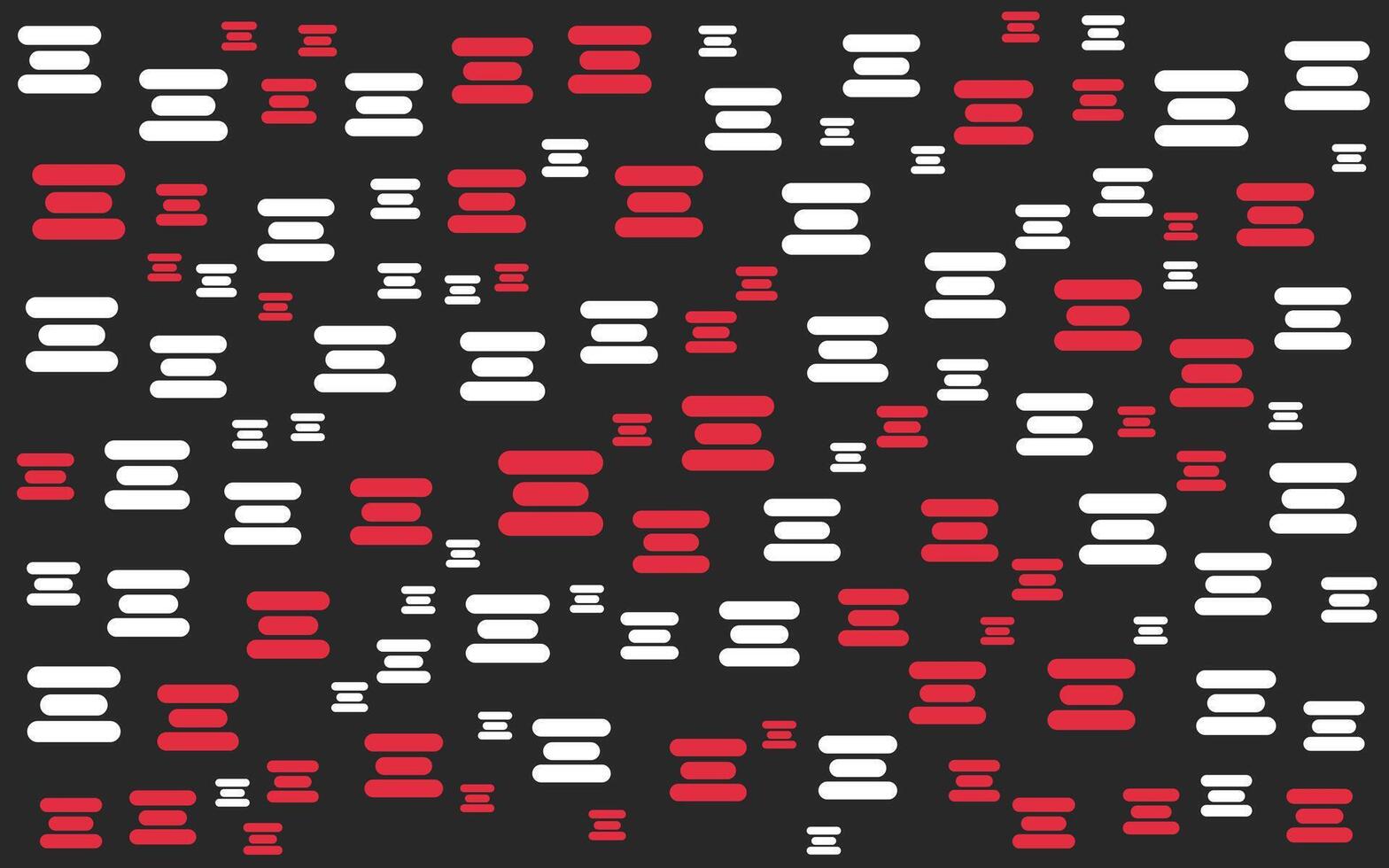 A black and white pattern with red and white dots vector