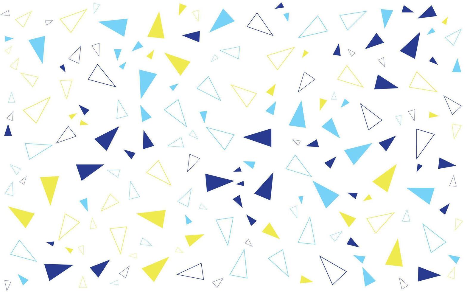 A blue and yellow pattern with triangles vector
