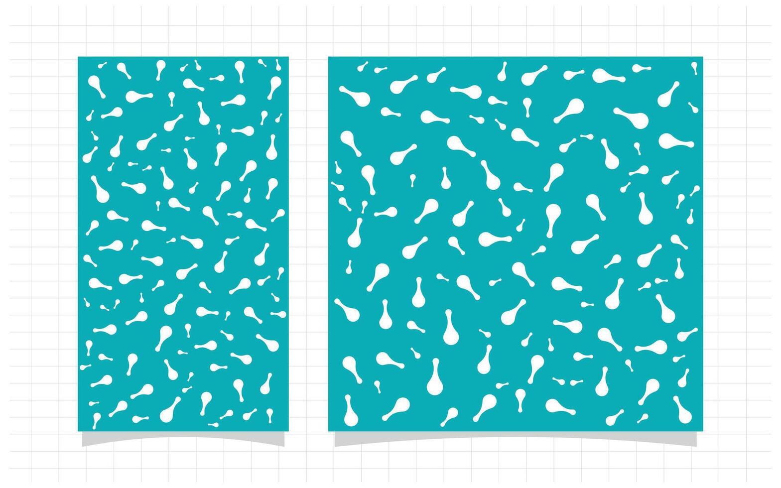 Two blue and white patterned paper with white dots vector