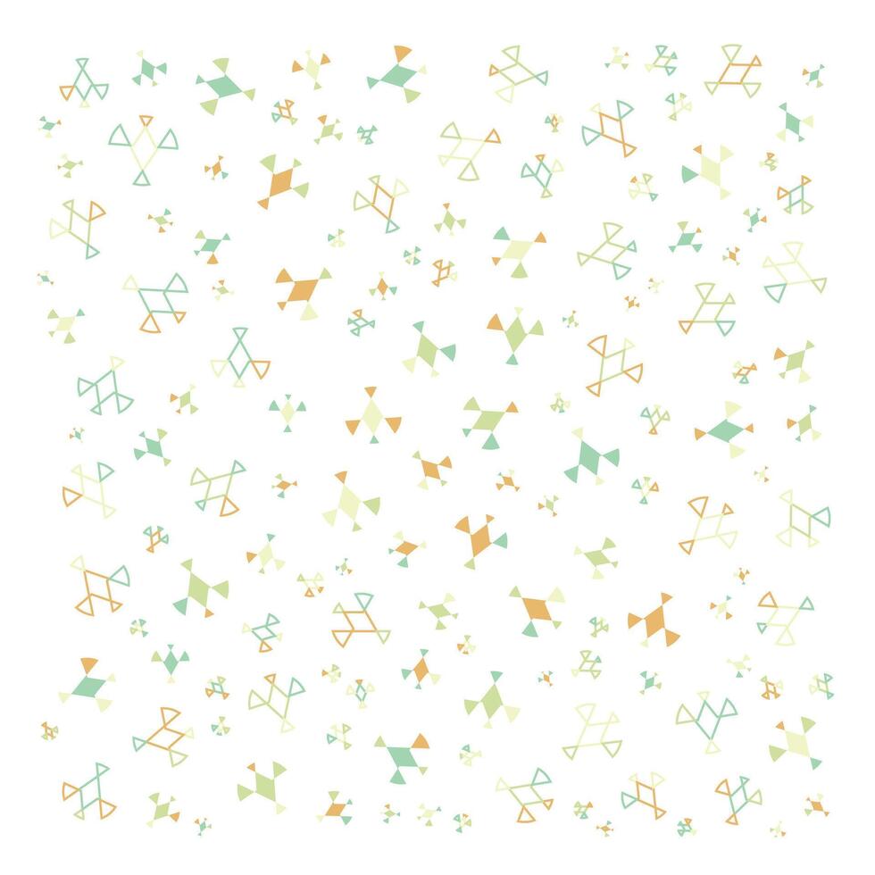 A pattern of small, colorful shapes on a white background vector