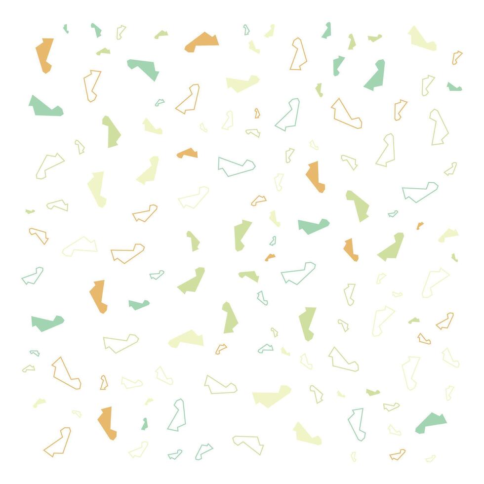 A pattern of colorful shoes on a white background vector