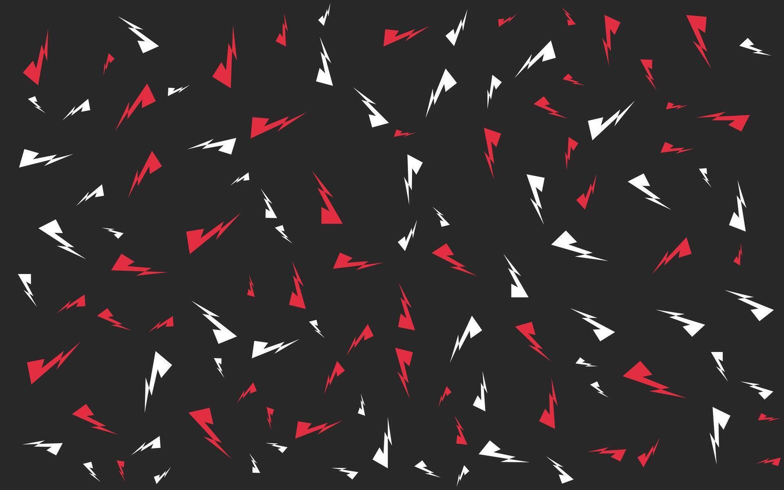 A black and red background with white and red triangles vector