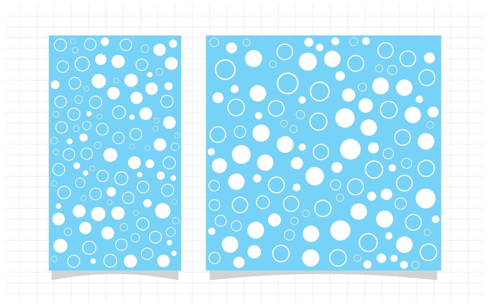 Two blue and white polka dot patterned paper vector