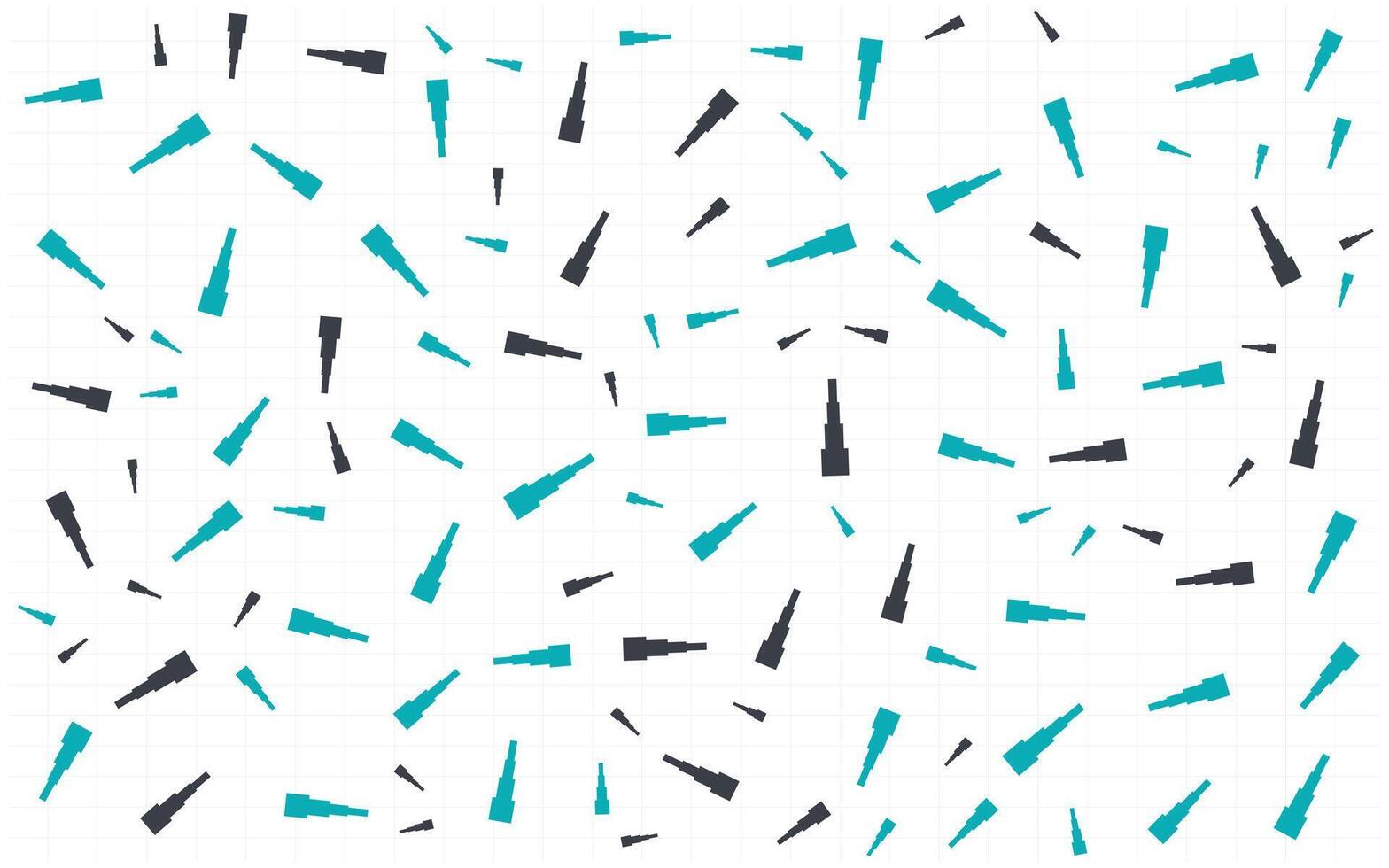 A pattern with blue and black triangles on it vector