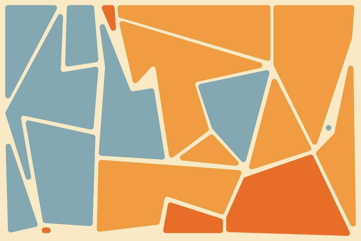 A colorful abstract design with orange, blue and white shapes vector