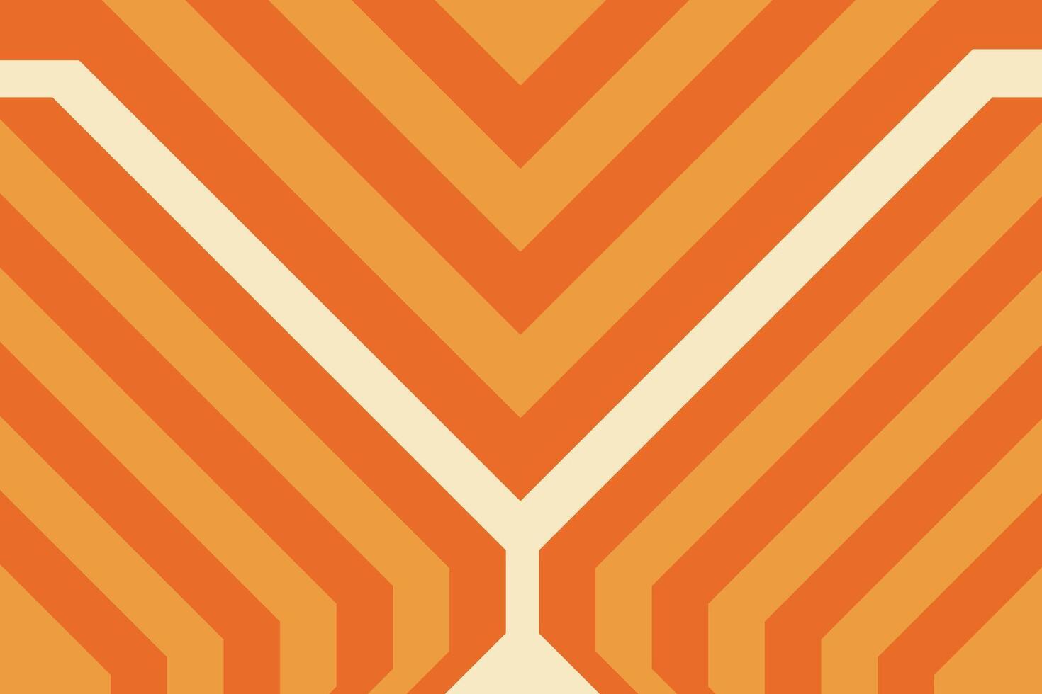 A poster with an orange and white chevron pattern vector
