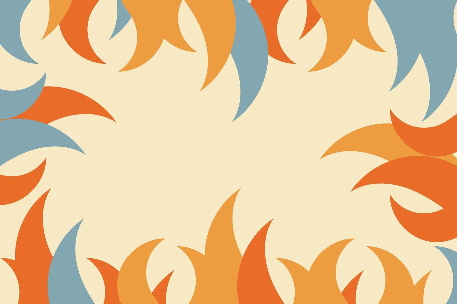 A background with flames and flames in orange and blue vector