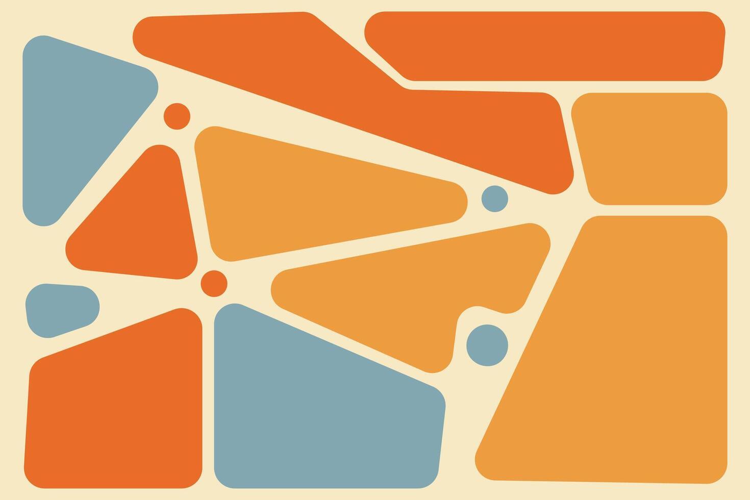 A colorful abstract design with orange, blue and orange shapes vector