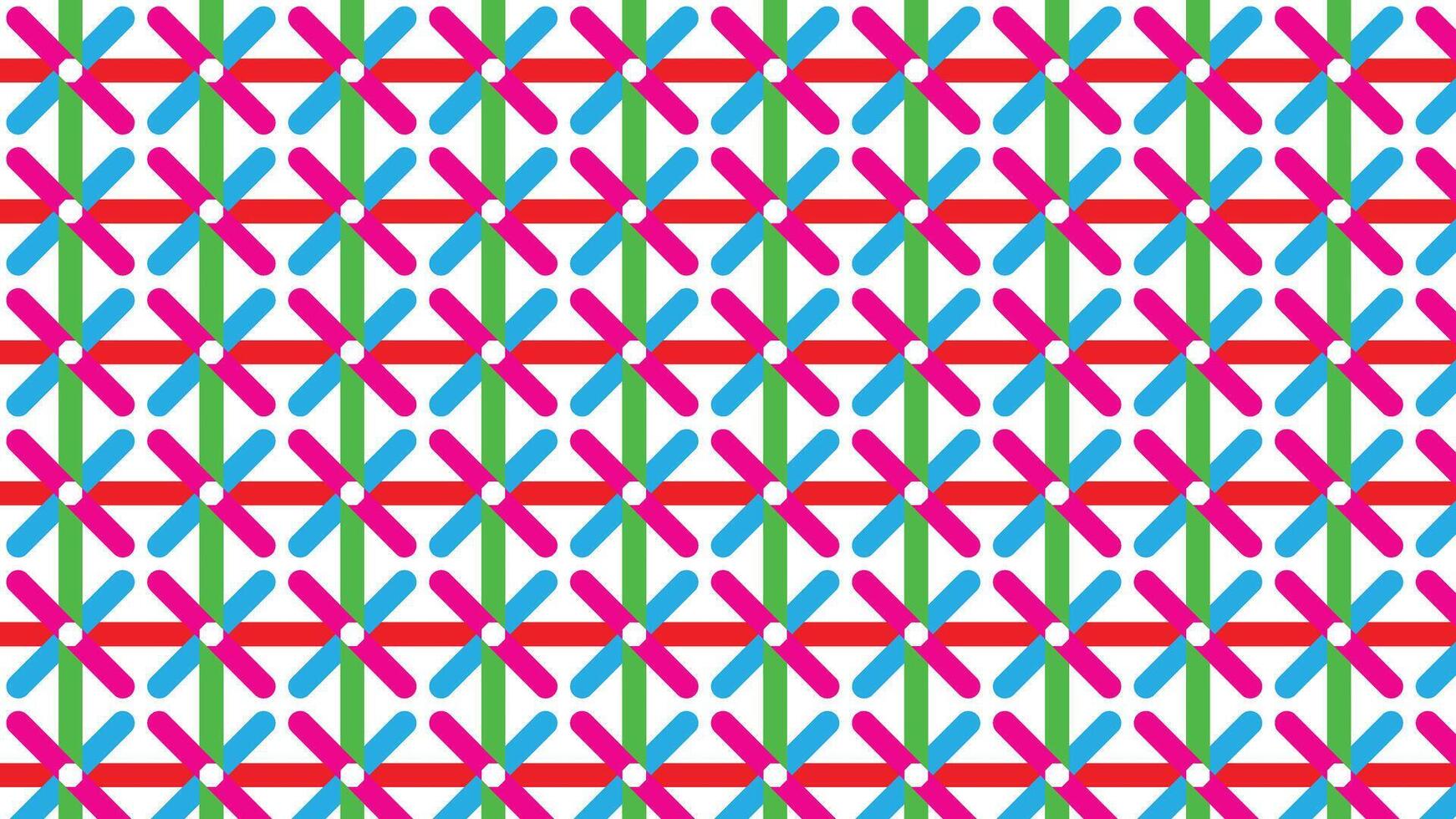 Floral seamless pattern red green strips and pink sky blue magian abstract vector