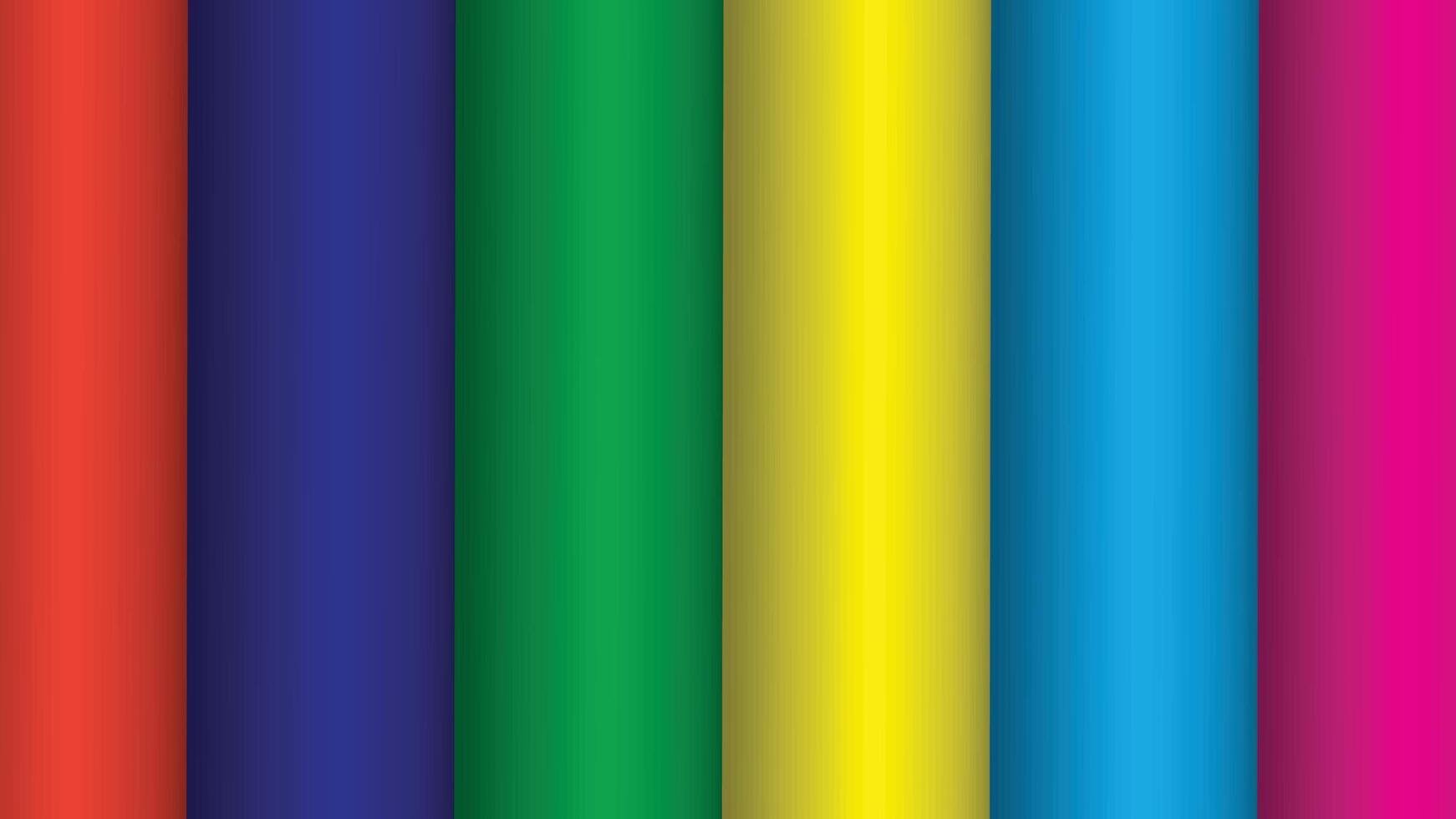 Red blue green yellow sky blue and pink color sheets fold 3d design background vector