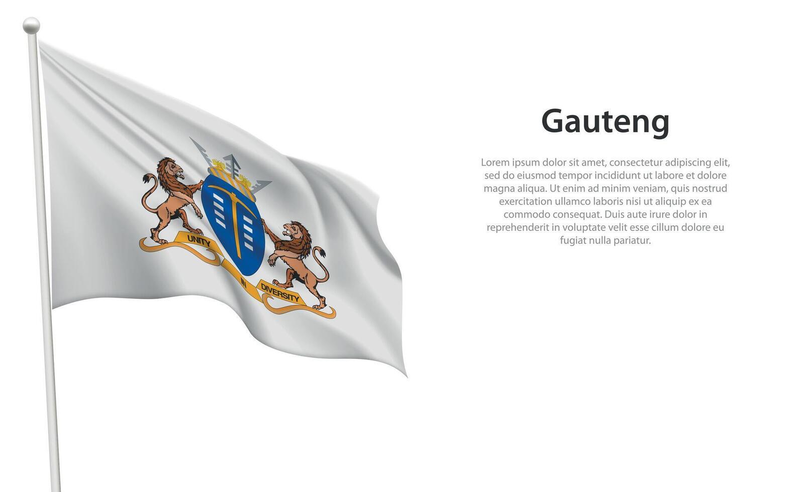 Isolated waving flag Gautentg vector