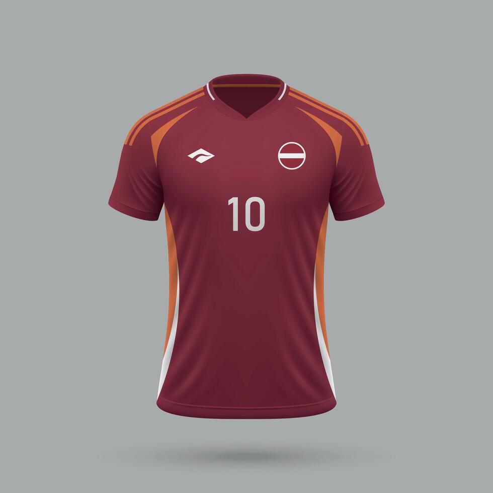 3d realistic soccer jersey Latvia vector