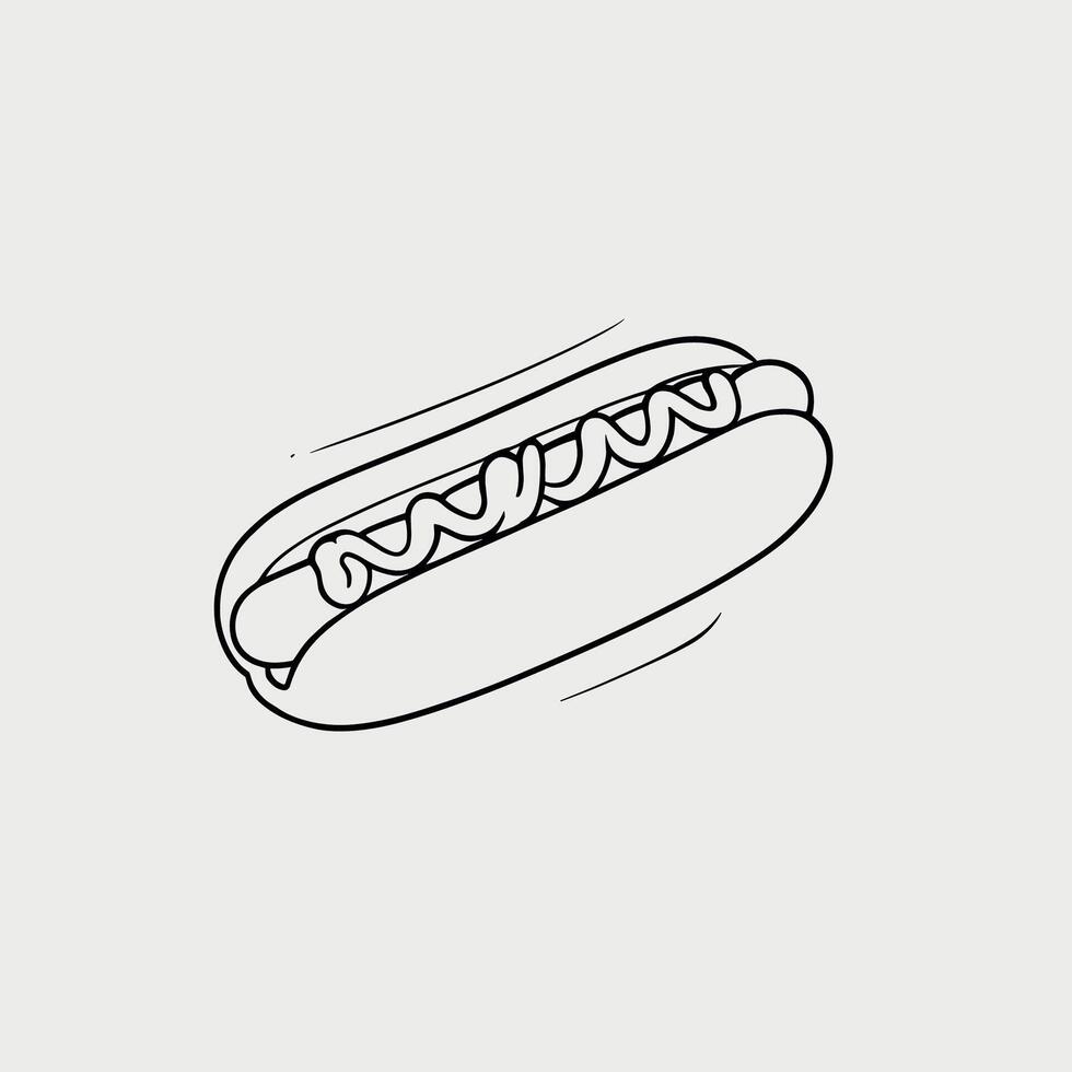 Hot Dog with Toppings vector