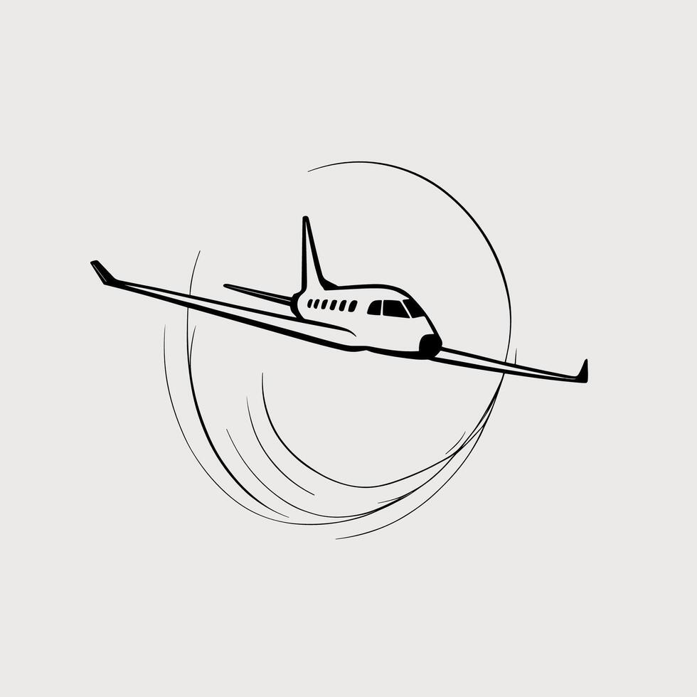 Airplane in Flight vector