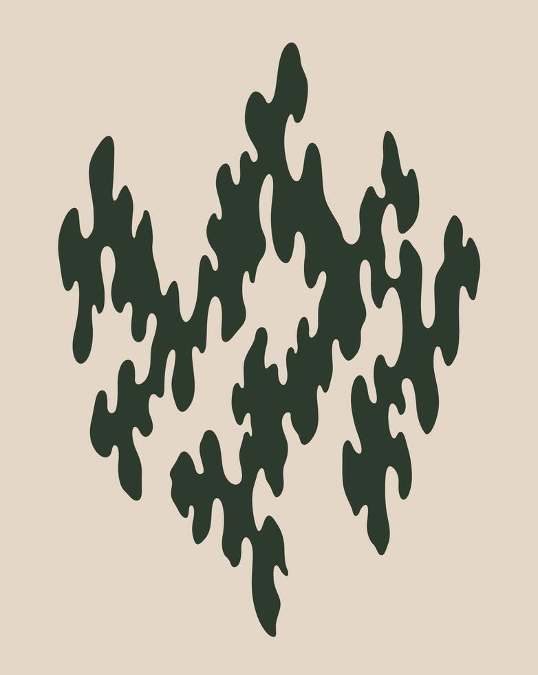 contemporary silhouette dark green moss vector