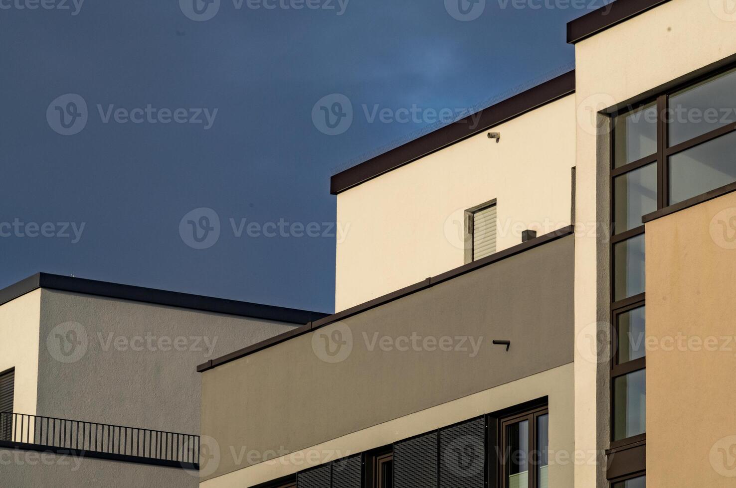 section facade of a new modern building photo