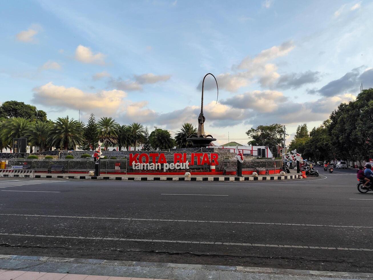 Blitar, Indonesia - September 16 2024 - The atmosphere of the Pecut Park in Blitar City photo