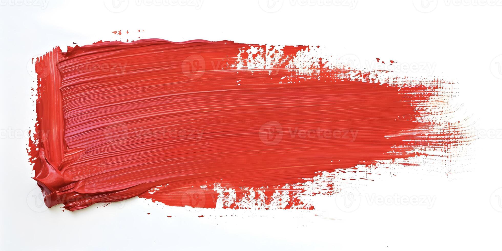 A bright brushstroke of paint on a white background photo