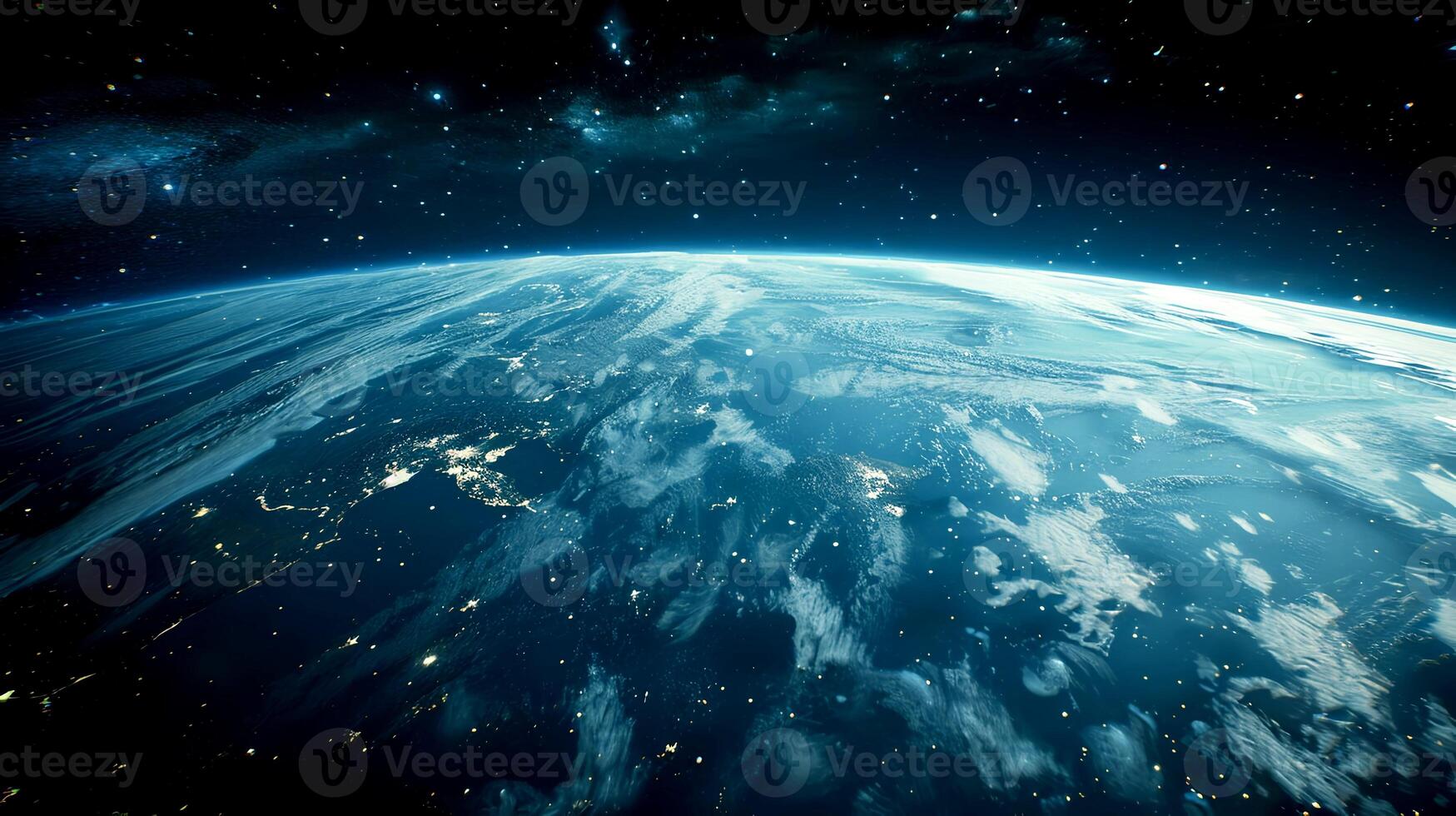 Firmament view from space to earth photo