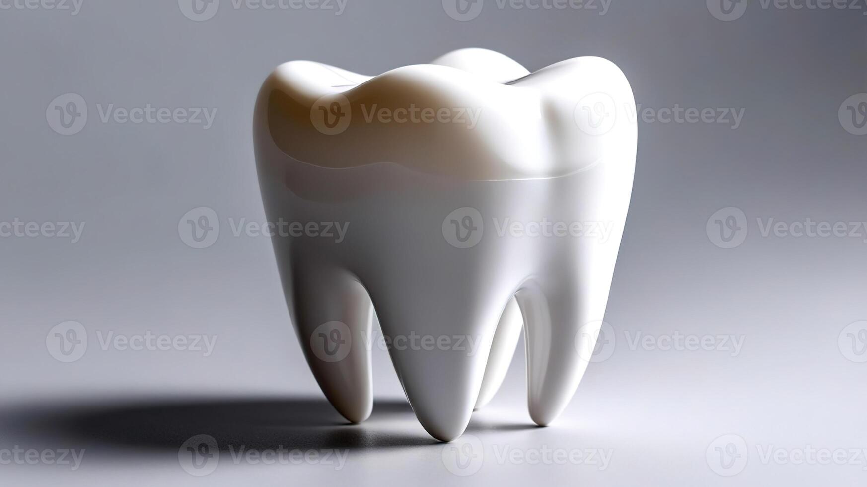 A close-up tooth on a plain background photo