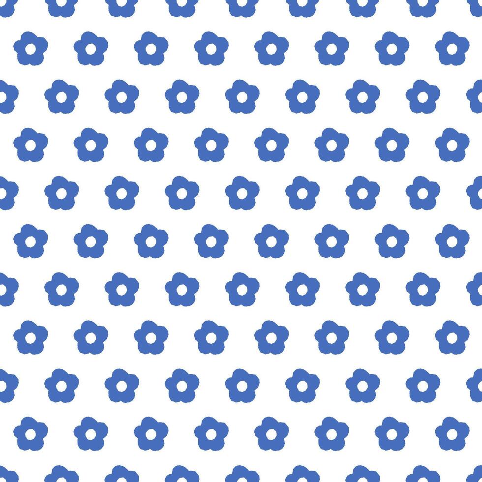 Tiny Blue Flowers Seamless Pattern vector