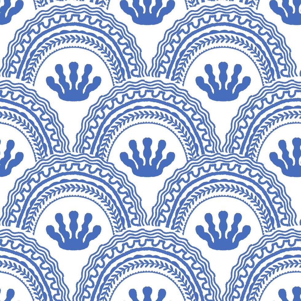 Crowned Arches Greek Style Pattern vector