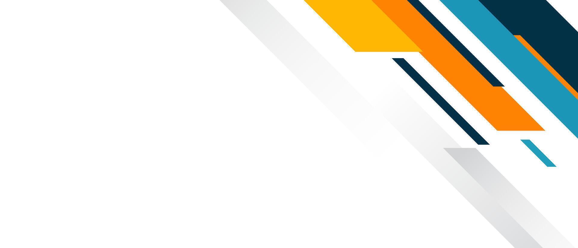 Abstract background with orange, blue and white lines vector