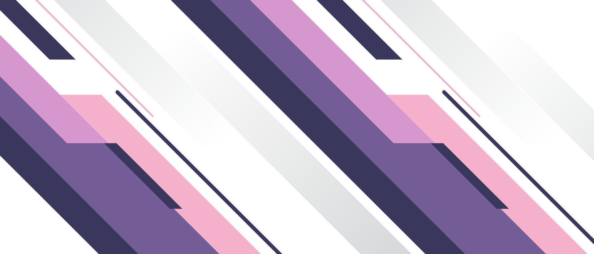 Modern Abstract Geometric Pattern With Diagonal Purple Stripes vector