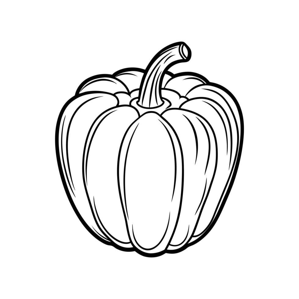 Capsicum line icon. Capsicum outline icon isolated on white vector
