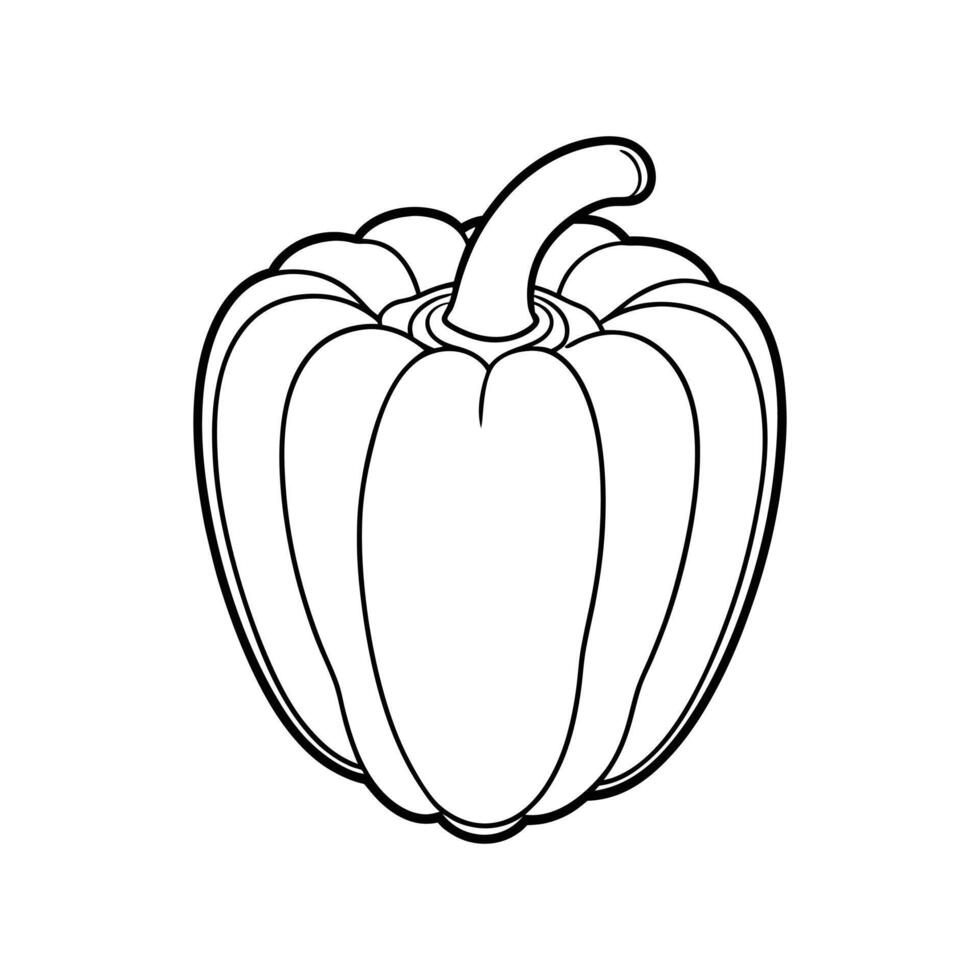 Capsicum line icon. Capsicum outline icon isolated white background vector