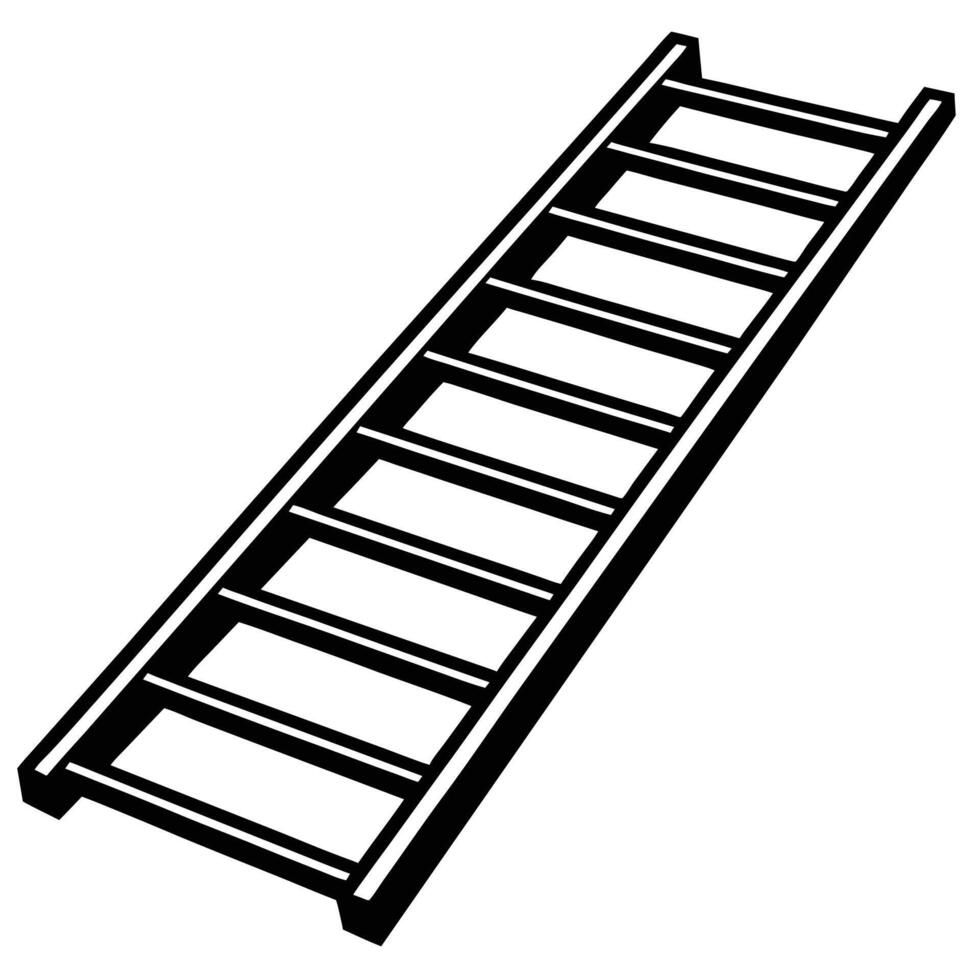 a black and white illustration of a ladder vector