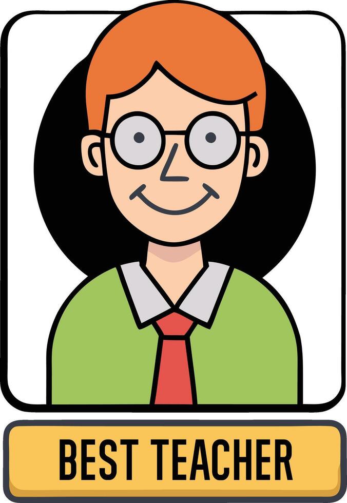 best teacher award vector