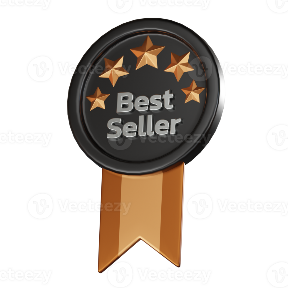 Best Seller 3D Render for Black Friday Sales, Retail Marketing Icon png