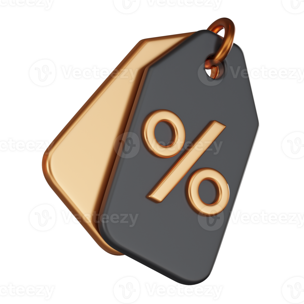 3D Retail Discount Icon Commercial Promotion Tag for Sale. 3D render. png