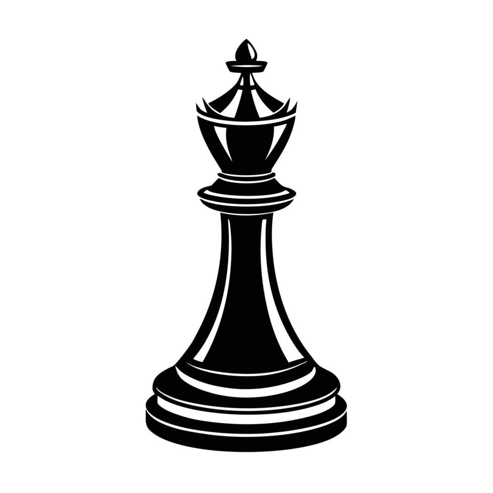 chess pieces king solid black color. vector