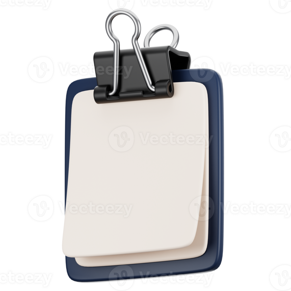 3d rendering office icon concept. 3d render clipboard png