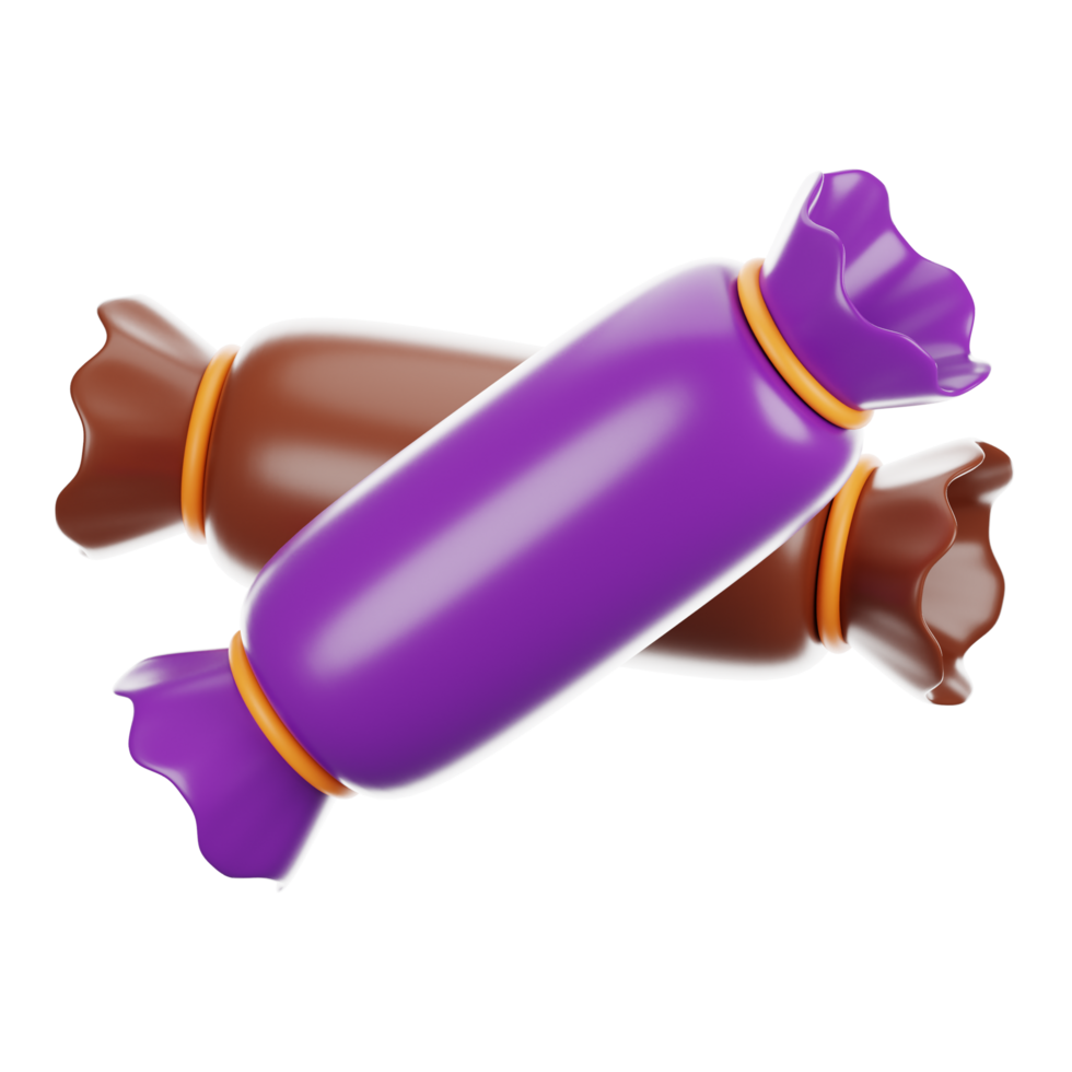 3d rendering halloween icon concept. 3d render candy png