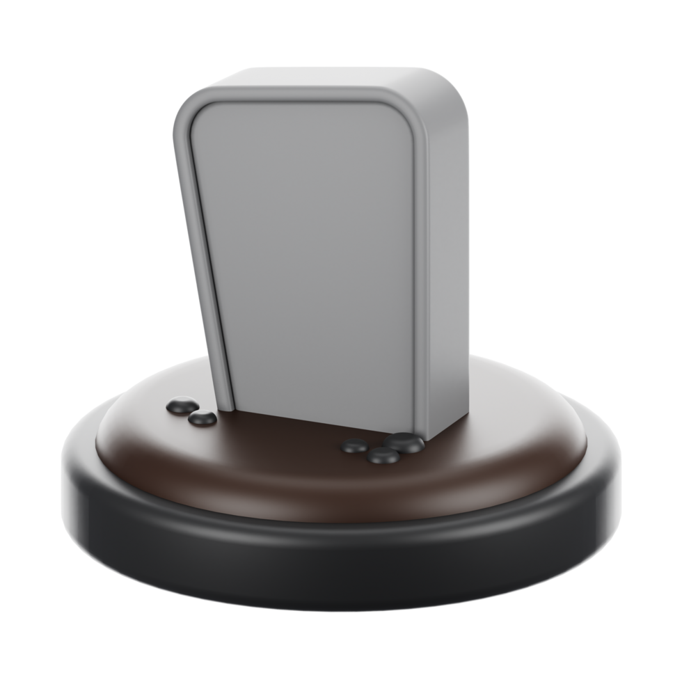 3d rendering halloween icon concept. 3d render gravestone png