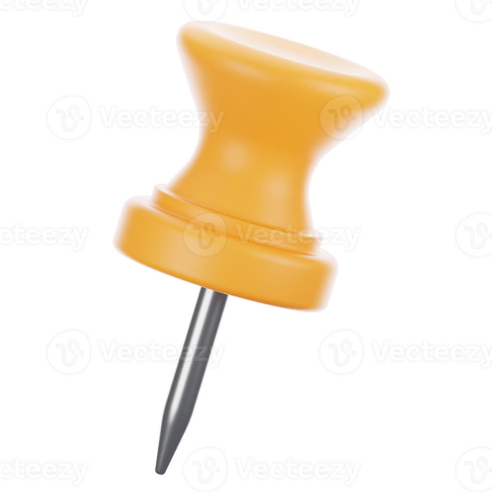 3d rendering office icon concept. 3d render push pen png